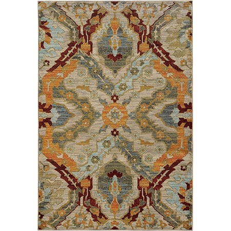 Sphinx By Oriental Weavers Oriental Weavers Sedona 6357A 10x13 Rectangle - Beige/ Orange-Nylon/PolyP S6357A300390ST